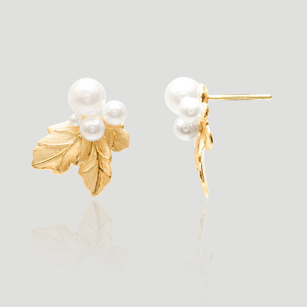 Yuqing Realm | Unleash the charming goddess within you AG925 SILVER GOLD PLATED / HIGHLIGHT BEAD Earrings EB1013CID0222