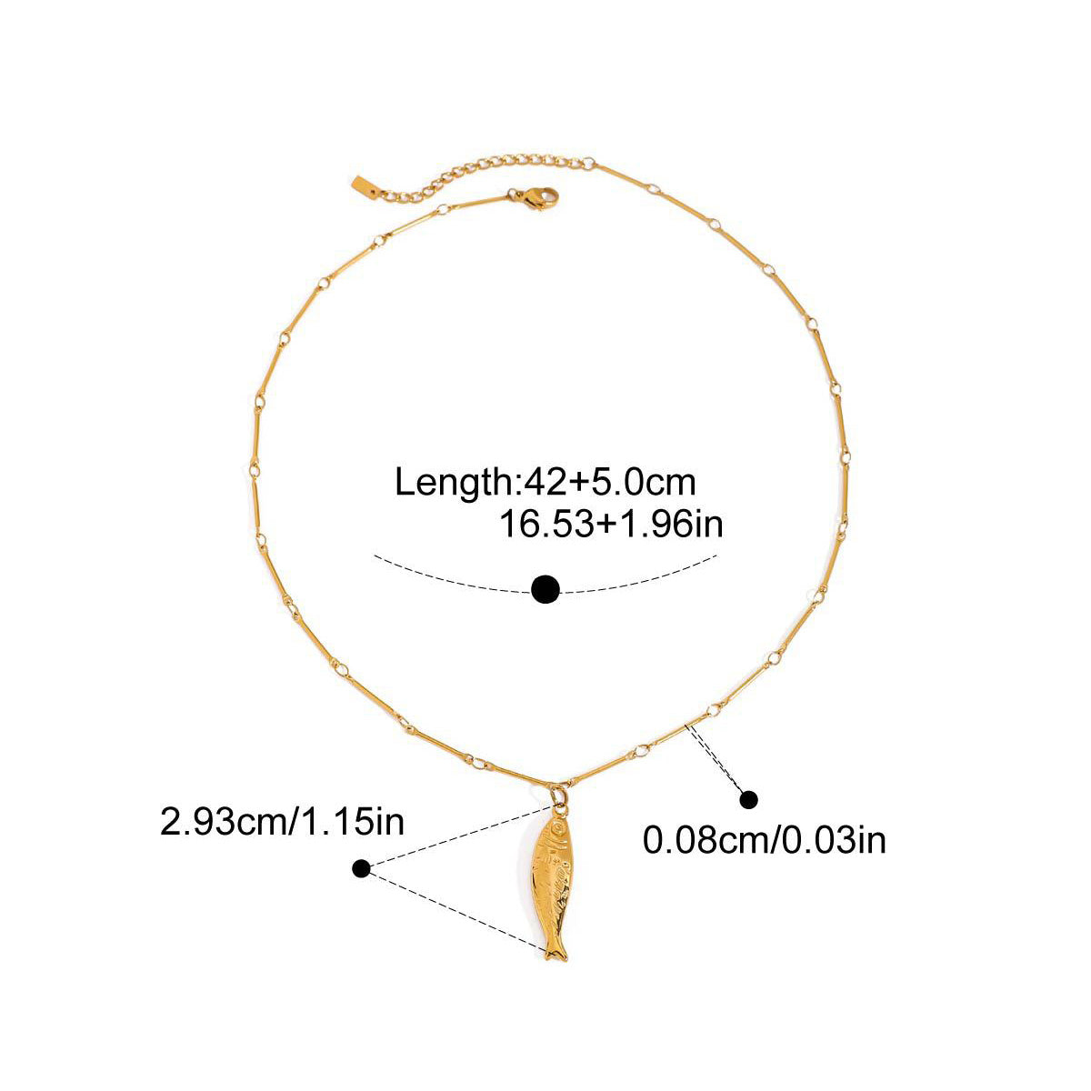 Yuqing Realm | Accessories Boutique Golden Fish - inspired Elegant Jewelry Set: Hoop Earrings & Dainty Necklace