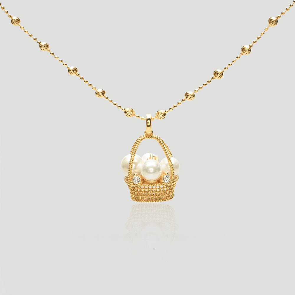 Yuqing Realm | Unleash the charming goddess within you AG925 SILVER GOLD PLATED / HIGHLIGHT BEAD Necklace NB1155K7I0099
