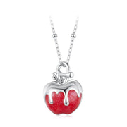 Enchanted Christmas Apple Locket Necklace | 925 Sterling Silver - Whimsical Holiday Charm with Adjustable 40+5cm Chain