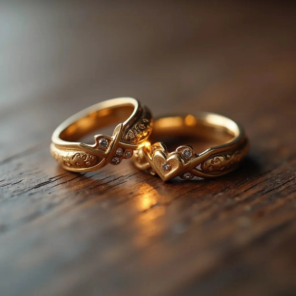 Heart-Shaped Couple Rings: Symbolism, Styles, Care - Aruary Studio ｜ Artisanal Jewelry