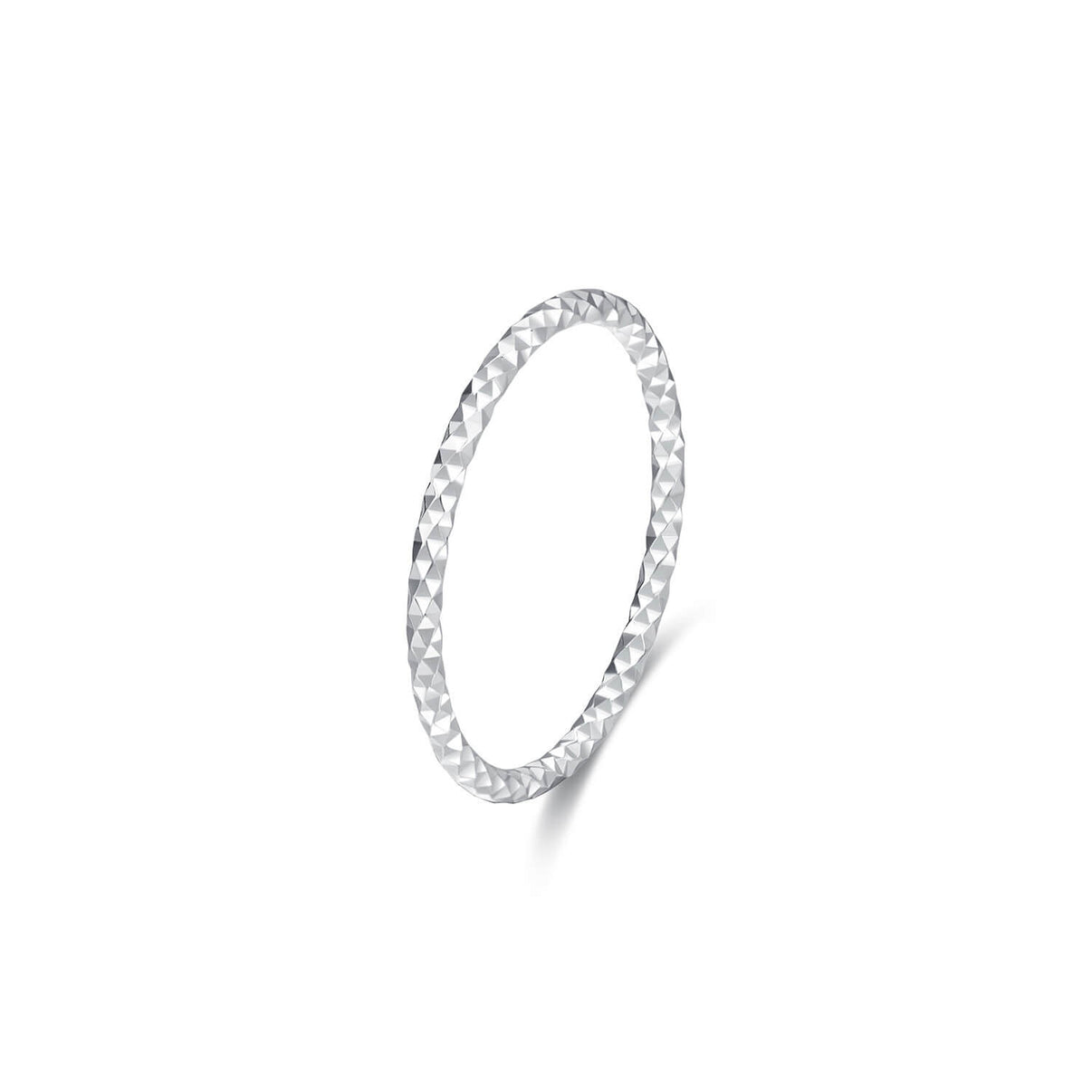 Aruary jewelry size guide 1mm width 0.66g stone free faceted silver knuckle ring specifications