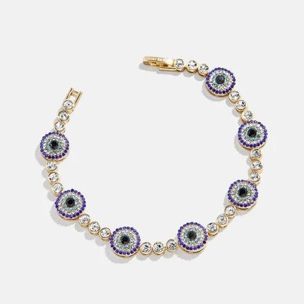 18K Gold Plated Evil Eye Bracelet with High Quality Colorful Zircon - Aruary Studio ｜ Artisanal Jewelry