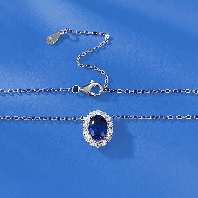 18K Gold Plated Heart of the Sea Necklace - Minimalist Blue Sapphire Pendant for Women - Elegant Jewelry Gift - Aruary Studio ｜ Artisanal Jewelry