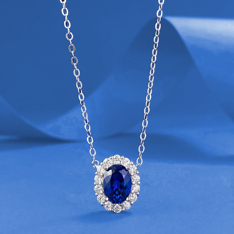 18K Gold Plated Heart of the Sea Necklace - Minimalist Blue Sapphire Pendant for Women - Elegant Jewelry Gift - Aruary Studio ｜ Artisanal Jewelry