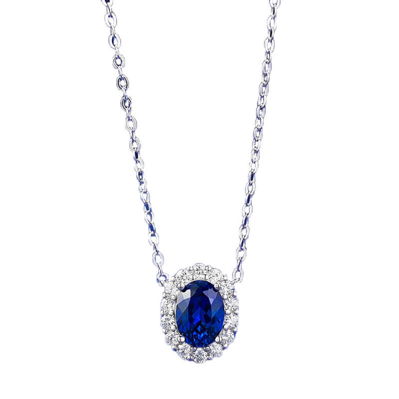 18K Gold Plated Heart of the Sea Necklace - Minimalist Blue Sapphire Pendant for Women - Elegant Jewelry Gift - Aruary Studio ｜ Artisanal Jewelry