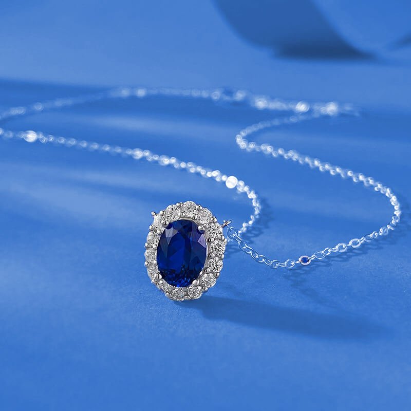 18K Gold Plated Heart of the Sea Necklace - Minimalist Blue Sapphire Pendant for Women - Elegant Jewelry Gift - Aruary Studio ｜ Artisanal Jewelry