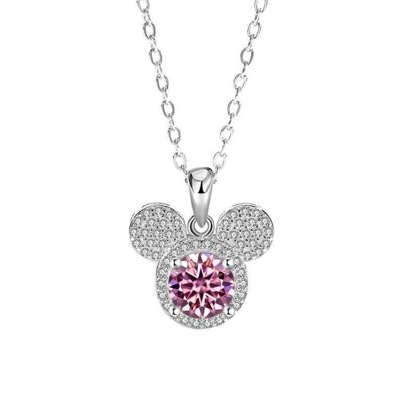 Magic Moment Moissanite Necklace 1.0ct Mickey Design