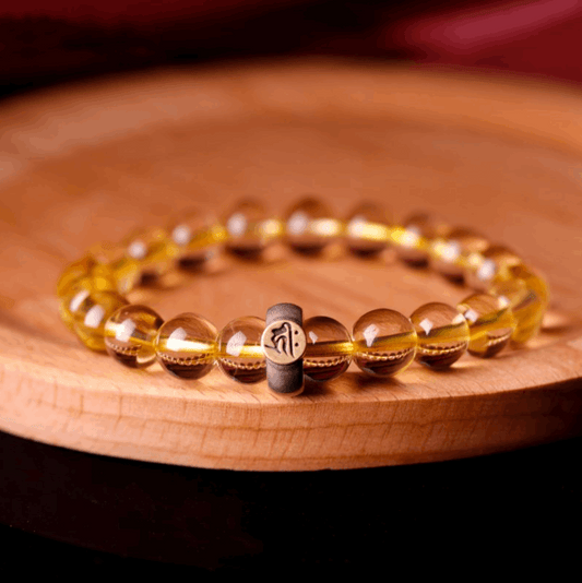 Yuqing Realm ｜ The Sanctuary of Wellness and Luck 【Enhance the fortune of wealth and protection】 Yellow Crystal Birthstone Bracelet
