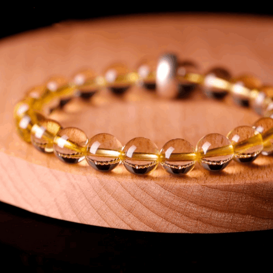 Yuqing Realm ｜ The Sanctuary of Wellness and Luck 【Enhance the fortune of wealth and protection】 Yellow Crystal Birthstone Bracelet