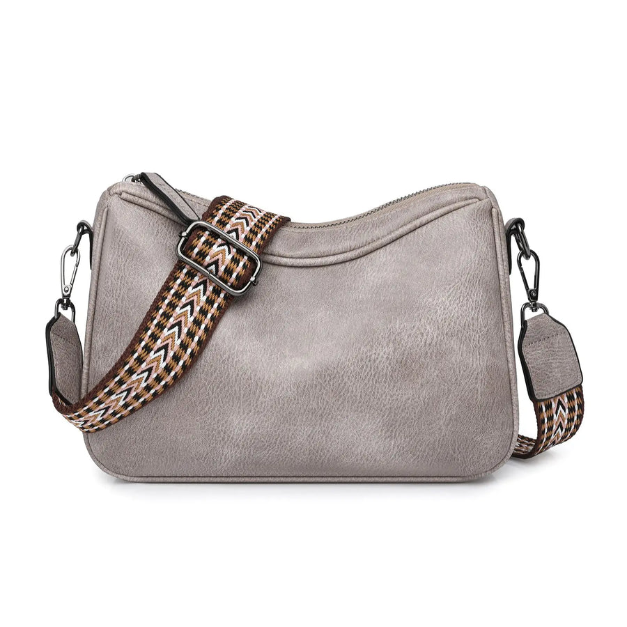 Aruary Studio ｜ Artisanal Jewelry 2025 Minimalist Pillow Shoulder Bag - Wide Strap Crossbody Purse for Women | Solid Color Cylinder Bag Gray