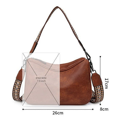 2025 Minimalist Pillow Shoulder Bag - Wide Strap Crossbody Purse for Women | Solid Color Cylinder Bag - Aruary Studio ｜ Artisanal Jewelry