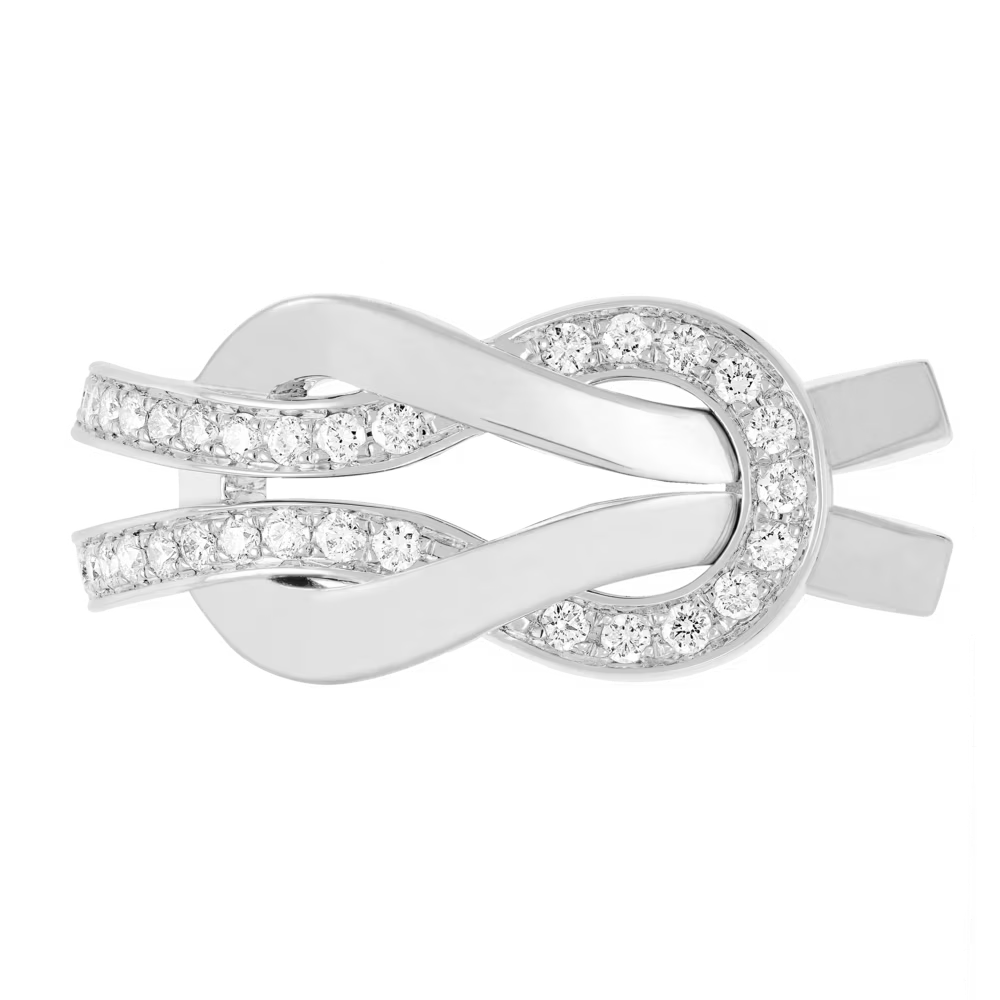 Fédération Fred Chance Infinie Geometric V-Gold Diamond-Accent Stackable Ring - Limited Sizes Aruary Studio ｜ Artisanal Jewelry