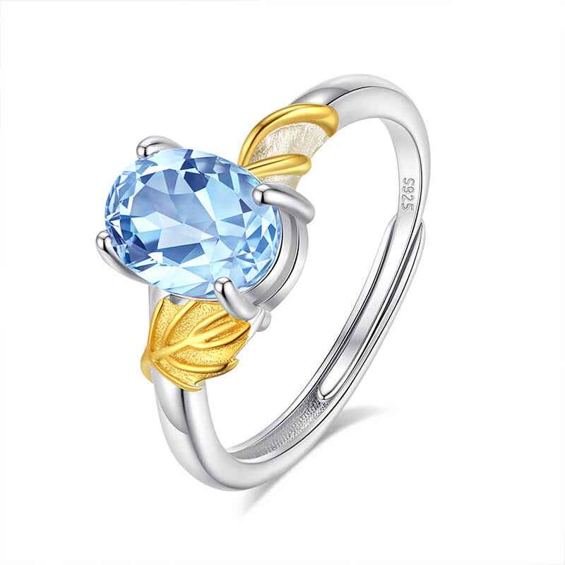 "Botanical Oracle" Natural Gemstone Solitaire Ring
