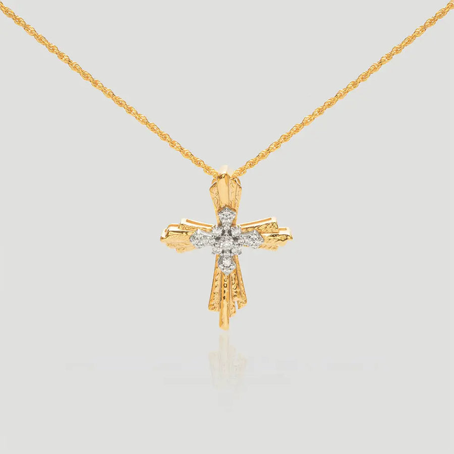Yuqing Realm ｜ Unleash the charming goddess within you Color-Separation Sparkle Necklace | AG925 Silver & Dual-Tone Plating | Cubic Zirconia Statement