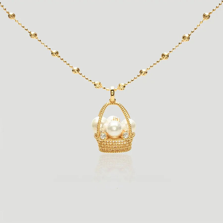 Yuqing Realm ｜ Unleash the charming goddess within you AG925 Silver Gold Plated Highlight Bead Necklace - Luxury Collection