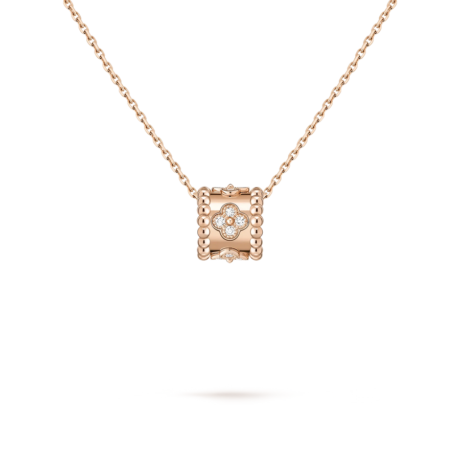 Aruary Studio ｜ Artisanal Jewelry Artisan Kaleidoscope Pendant Necklace | 18K Rose Gold Plated | Floral Motif Luxury Choker Rose gold