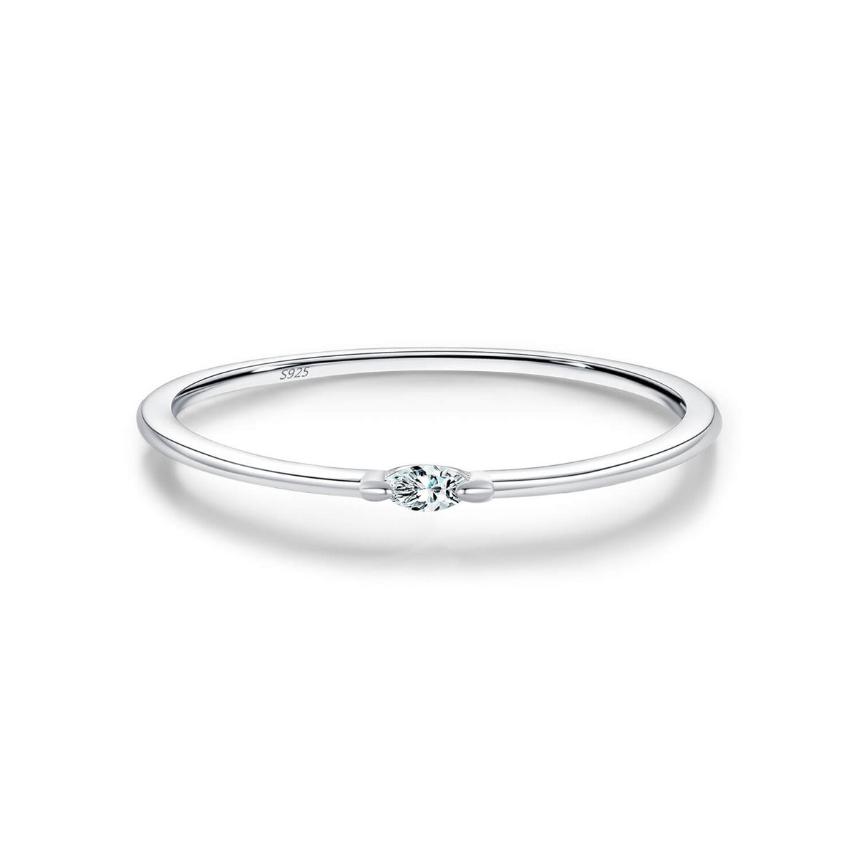 Aruary jewelry size guide 0.50mm thin 925 sterling silver marquise ring dimensions