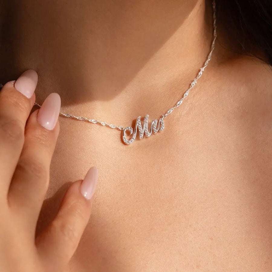 Aruary Studio ｜ Artisanal Jewelry Custom Name Necklace - Solid Brass Gold Plated | Personalized 11-Letter Jewelry | Heirloom Quality