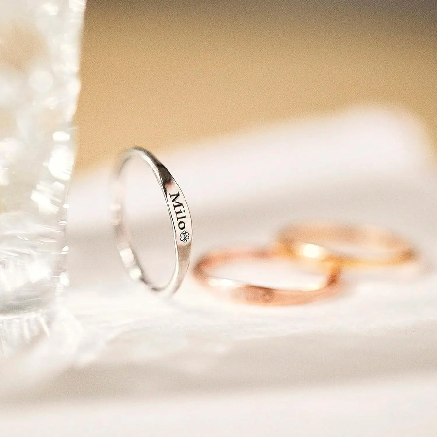 Aruary Studio ｜ Artisanal Jewelry Custom 'Mama' Ring - Mother’s Day Engraved Jewelry