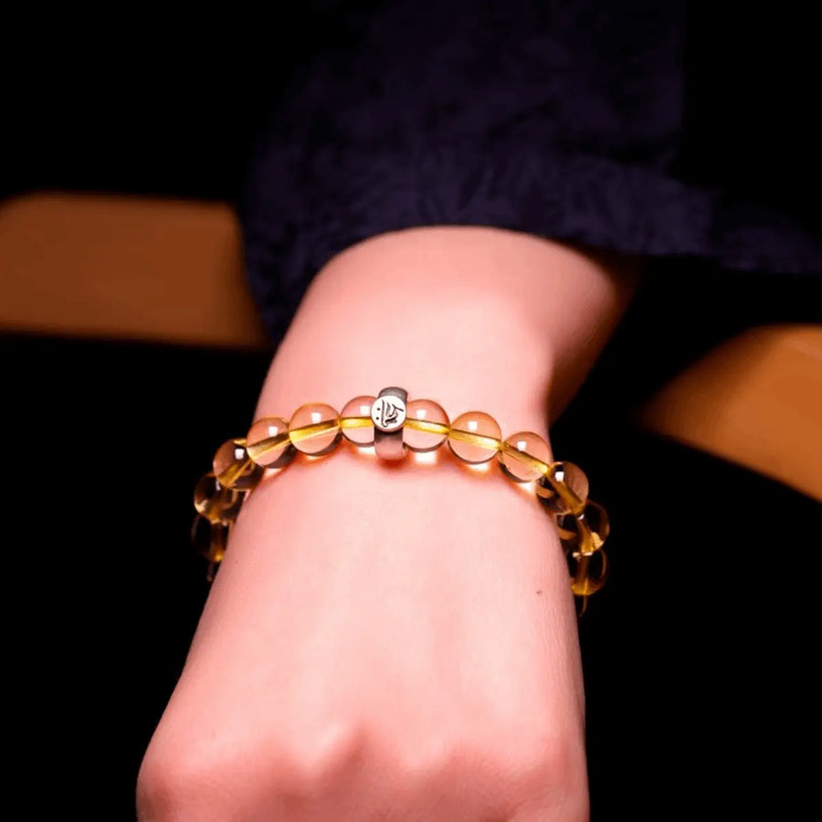 Yuqing Realm ｜ The Sanctuary of Wellness and Luck 【Enhance the fortune of wealth and protection】 Yellow Crystal Birthstone Bracelet