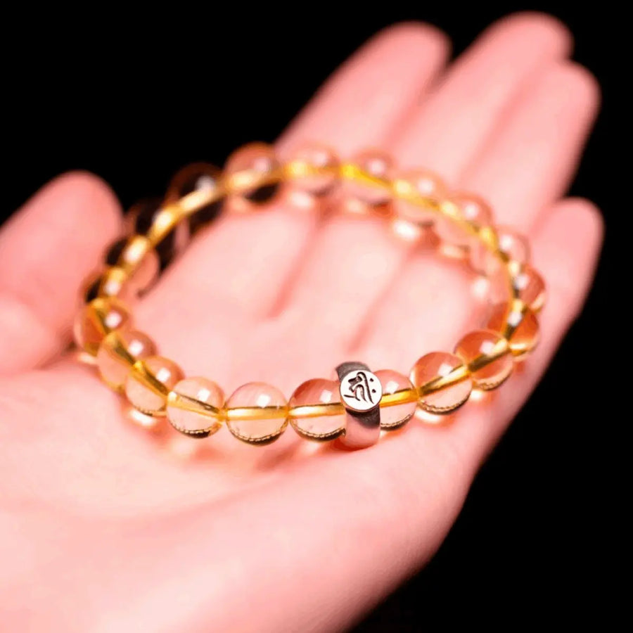 Yuqing Realm ｜ The Sanctuary of Wellness and Luck 【Enhance the fortune of wealth and protection】 Yellow Crystal Birthstone Bracelet