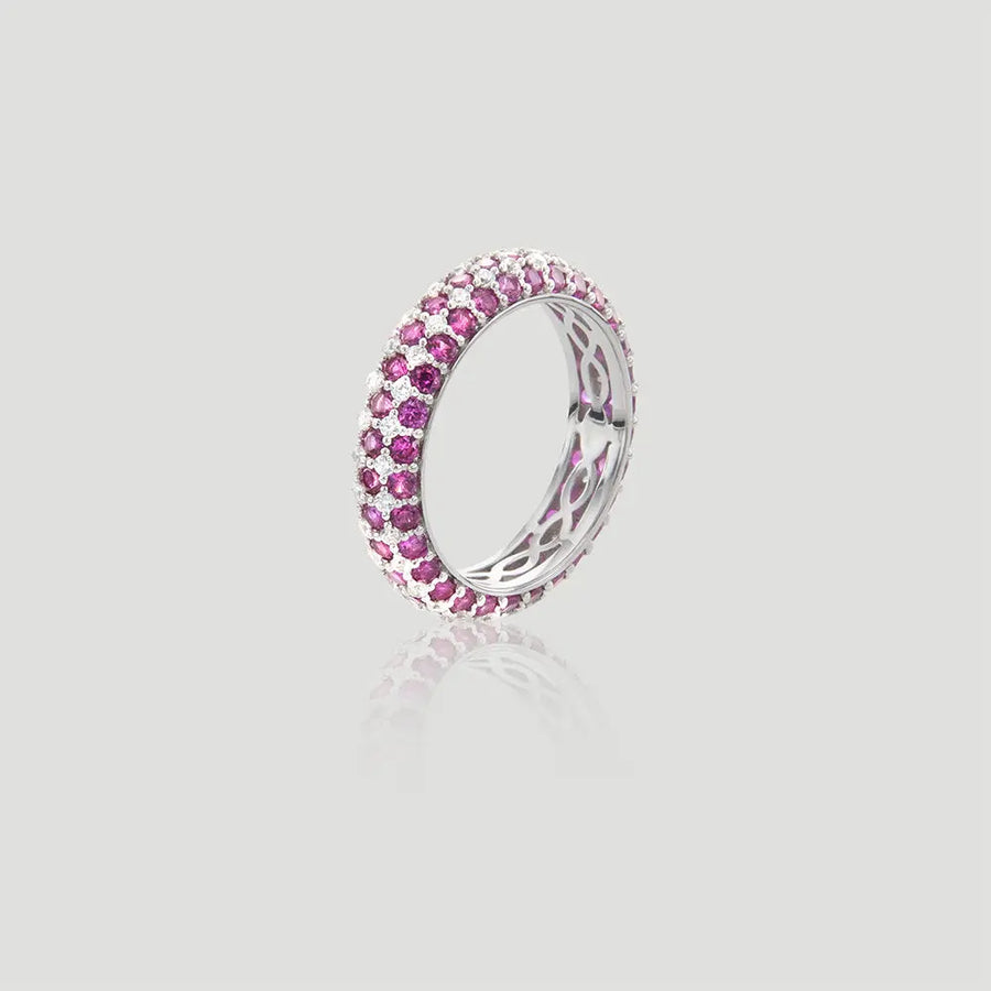 Yuqing Realm ｜ Unleash the charming goddess within you EverShine Sterling Silver Ring | Platinum-Infused CZ Ring | Lifetime Anti-Tarnish Guarantee