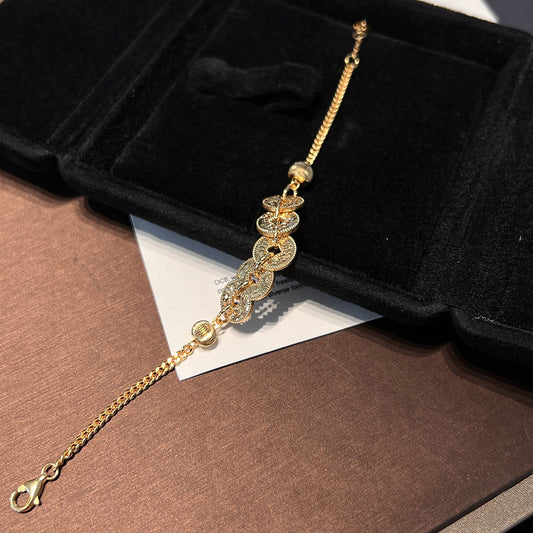 Yuqing Realm ｜ Accessories Boutique Exquisite Gold Ornate - Design Link Bracelet