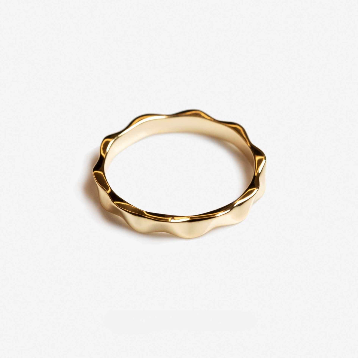 Fluid Wave Stacking Ring - Solid S925 Silver