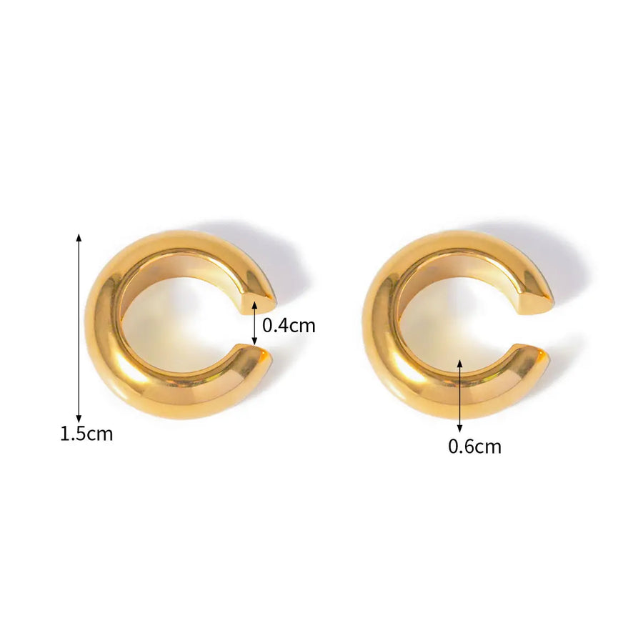 Aruary Studio ｜ Artisanal Jewelry Minimalist Zirconia Stud Earrings | Surgical Stainless Steel | Hypoallergenic Luxury Earrings for Women B