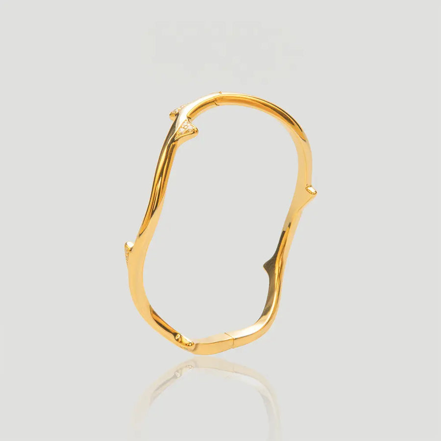 Yuqing Realm ｜ Unleash the charming goddess within you Luxury 5A CZ Tennis Bracelet | 14K Gold Plated AG925 Silver | Adjustable Secure Clasp - BB11110IF182