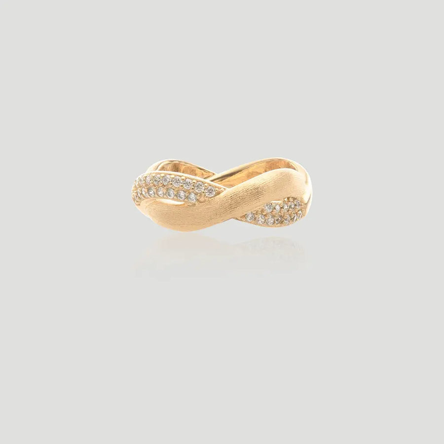 Yuqing Realm ｜ Unleash the charming goddess within you Luxury AG925 Gold Plated Ring with 5A Cubic Zirconia | 10-Day Delivery | Elegant Statement Jewelry