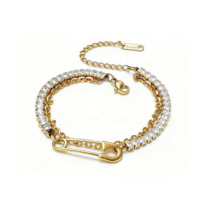 Where raw industrial edge meets gilded sophistication. This deconstructed "paperclip" chain—studded with fiery zircons—redefines modern luxury for the rule-breakers. Aruary Studio ｜ Artisanal Jewelry