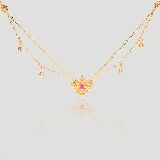 Yuqing Realm ｜ Unleash the charming goddess within you AG925 SILVER GOLD PLATED / CUBIC ZIRCONIA NB1084ZDG0105