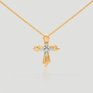 Color-Separation Sparkle Necklace | AG925 Silver & Dual-Tone Plating | Cubic Zirconia Statement Aruary Studio ｜ Artisanal Jewelry