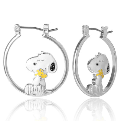 Titanium Steel Snoopy Hoop Earrings / Necklace Aruary Studio ｜ Artisanal Jewelry