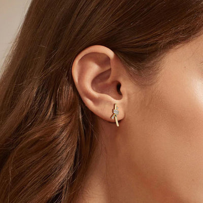 Knot Wrapped Stud Earrings | S925 Sterling Silver + 5A Zircon - Symbol of Eternal Bond & Elegance Aruary Studio ｜ Artisanal Jewelry