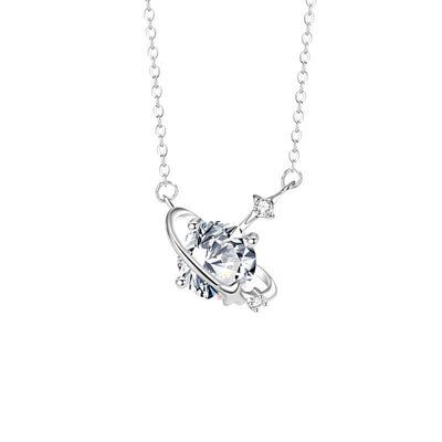 Zodiac Birthstone Clavicle Necklace | 925 Sterling Silver with 5A Zircon - Personalized Celestial Charm Aruary Studio ｜ Artisanal Jewelry