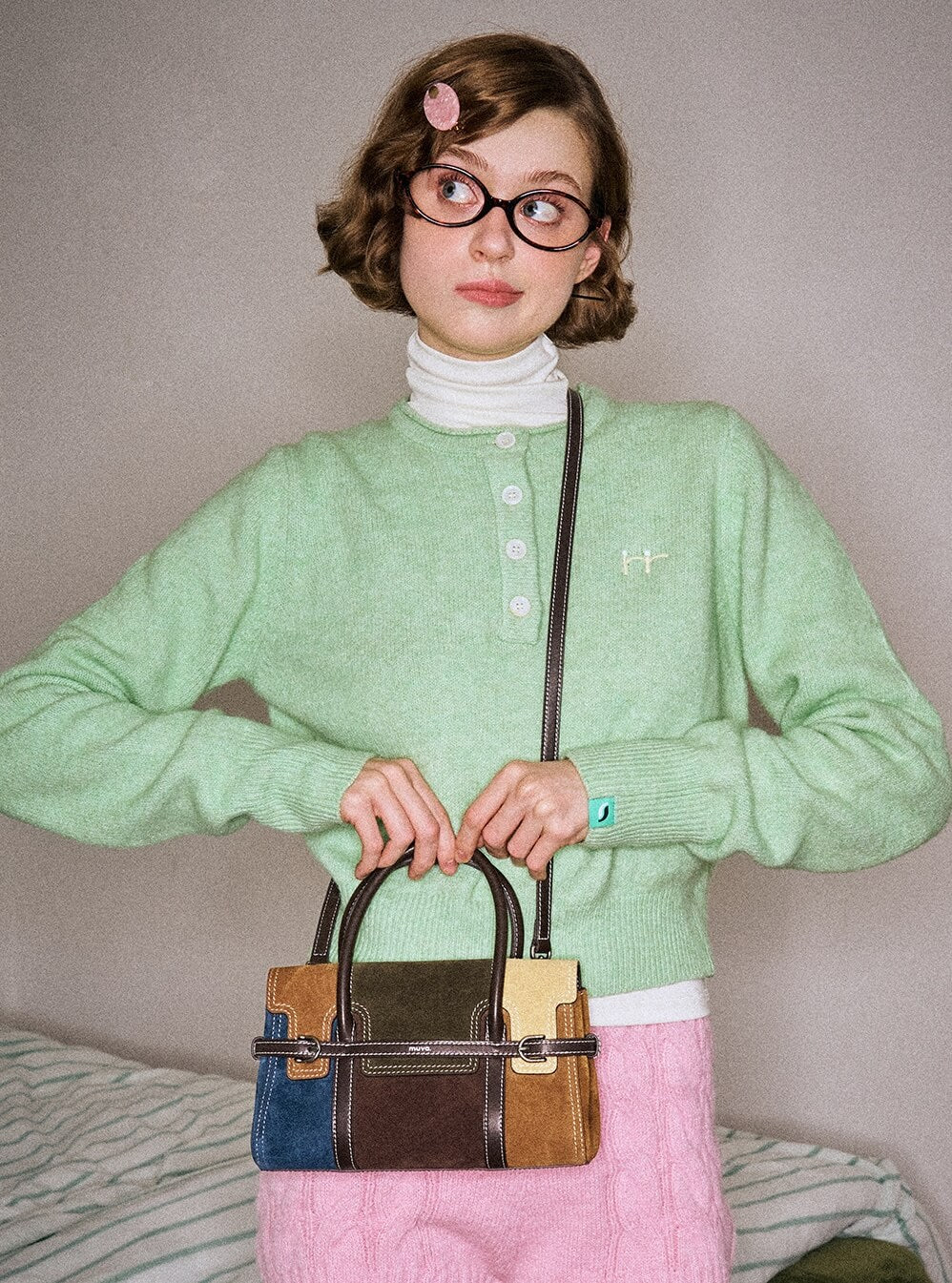 The "Aura" Suede Patchwork Satchel — Spring Edition