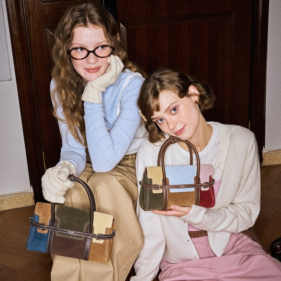 The "Aura" Suede Patchwork Satchel — Spring Edition