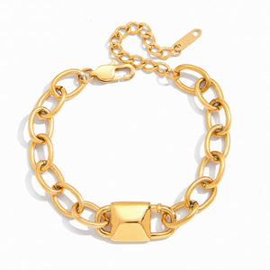 Bold Chunky Chain Bracelet | Titanium Steel - Edgy Retro Statement Jewelry Aruary Studio ｜ Artisanal Jewelry
