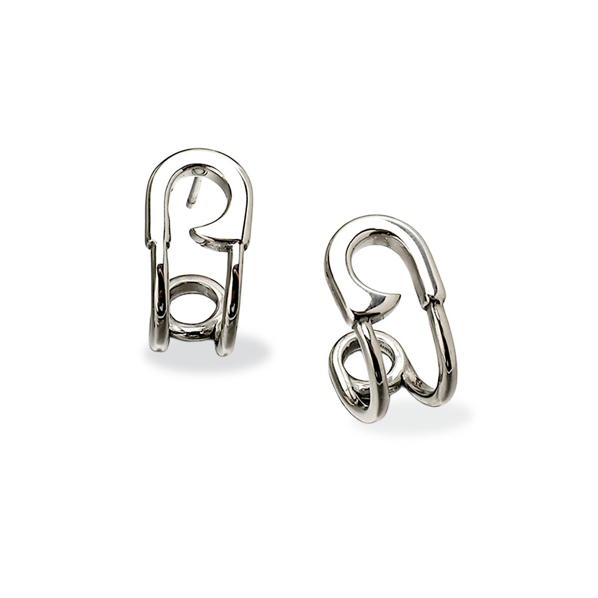 HypoAllergenic Paperclip Earrings | Titanium Steel + 5A Zirconia | Architectural Silver | Office Chic Aruary Studio ｜ Artisanal Jewelry
