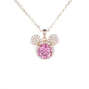 1 Carat Moissanite Mickey Head Clavicle Necklace | S925 Sterling Silver - Playful Luxury with Timeless Sparkle Aruary Studio ｜ Artisanal Jewelry