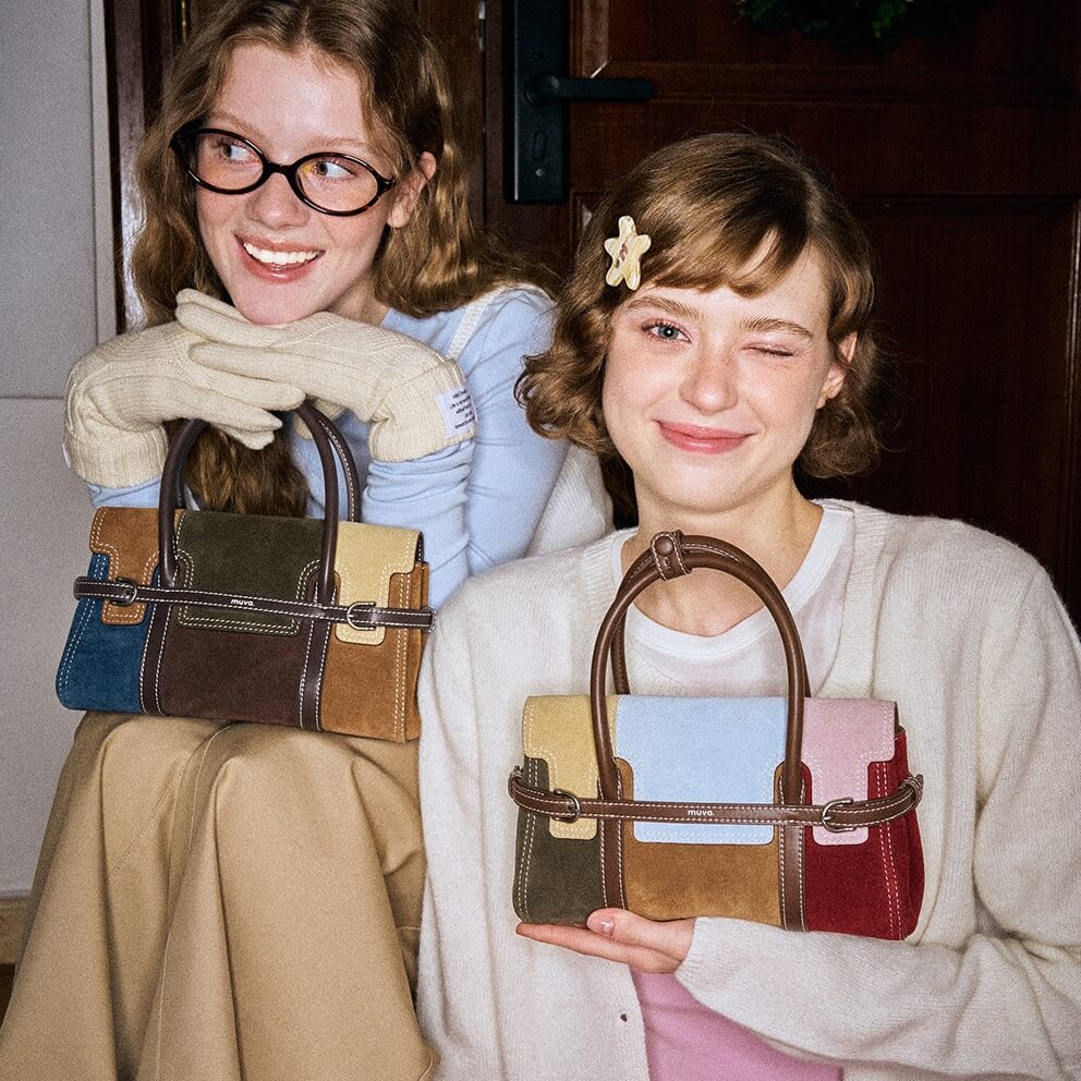 The "Aura" Suede Patchwork Satchel — Spring Edition