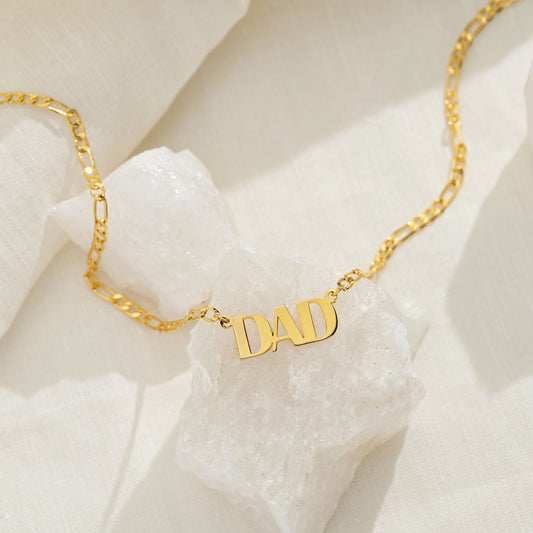 Father's Day Gift: DAD Pendant Gold Necklace - Perfect Jewelry for Dad