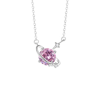Zodiac Birthstone Clavicle Necklace | 925 Sterling Silver with 5A Zircon - Personalized Celestial Charm Aruary Studio ｜ Artisanal Jewelry