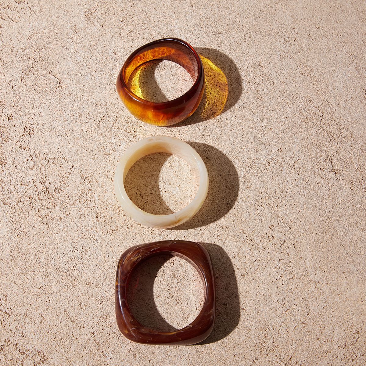 Maillard Irregular Wide-Surface Resin Bracelet Aruary Studio ｜ Artisanal Jewelry