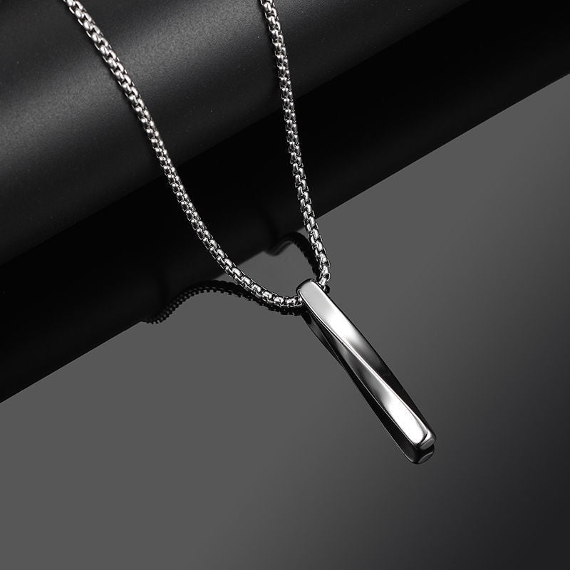 Rectangular Spiral Cube Pendant Necklace | Alloy - Hip Hop Streetwear Statement for Men Aruary Studio ｜ Artisanal Jewelry