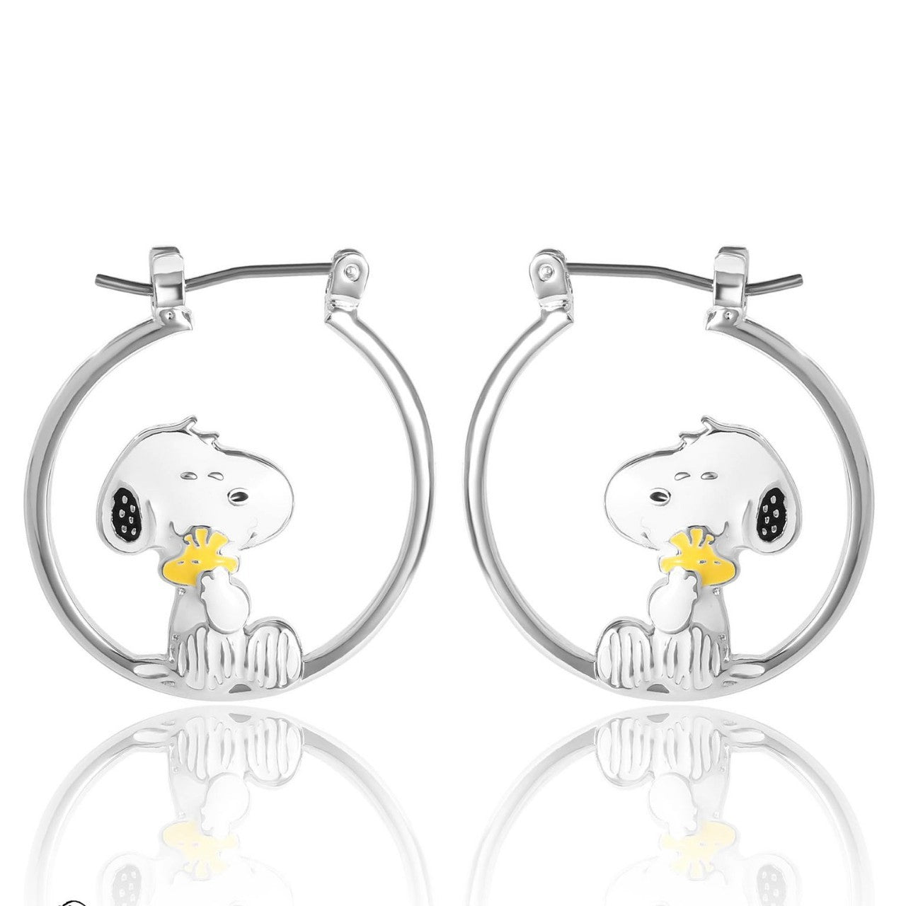 Titanium Steel Snoopy Hoop Earrings / Necklace Aruary Studio ｜ Artisanal Jewelry