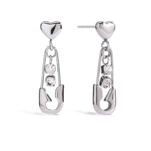 Hypoallergenic Titanium Steel Zircon Stud Earrings | 5A Cubic Zirconia | Silver Tone | Everyday Luxury Aruary Studio ｜ Artisanal Jewelry